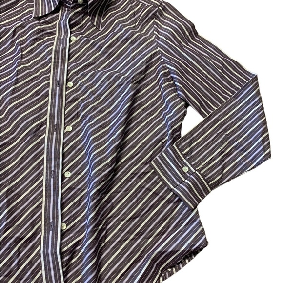 GAP | Long Sleeve Stripped Button Down Shirt Size Medium Career Professional - Picture 3 of 8